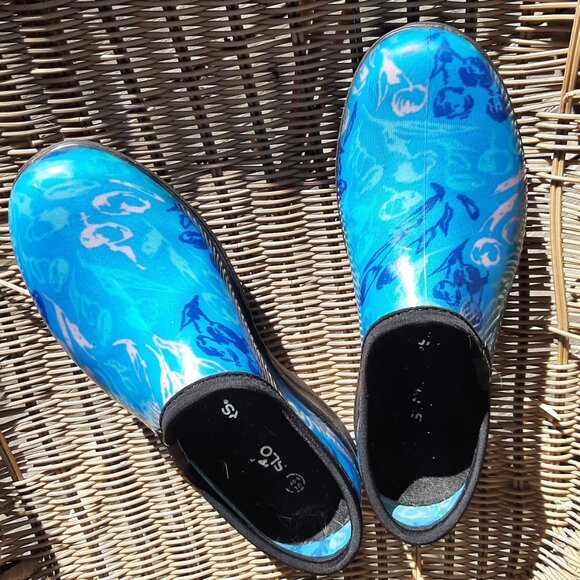 Sloggers Women's Rain and Garden Waterproof Shoes Blue Size 10 - Picture 2 of 5